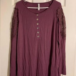 Purple Zenana with lace inserts